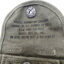 Rainier -Bell Vintage US Military Ammo Pouch M1 Carbine 30 Caliber Magazine  1957
