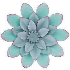 Blue Flower Metal Wall Decor In 2020 Metal Flower Wall Art Metal Flower Wall Decor Flower Wall Decor
