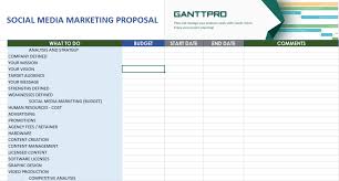 Social Media Marketing Proposal Free Download Excel Template