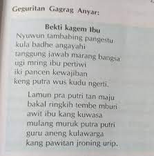 √ jinise geguritan ana 2 yaiku geguritan gagrag kuna/ lawas lan geguritan gagrag anayar √ struktur geguritan ana 5 perangan yaiku : Nilai Karakter Apa Kang Bisa Dituladhanut Geguritan Gagrag Anyar Kasebut Brainly Co Id