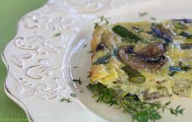 Jarlsberg Asparagus Mushroom And Cheese Crustless Quiche From Cynthia Woodman Check It Out Gluten Free Quiche Crustless Quiche Asparagus And Mushrooms
