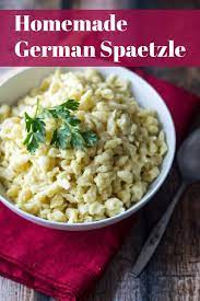 Homemade German Spaetzle Recipe The Wanderlust Kitchen In 2021 Spatzle Spaetzle Recipe Christmas Dinner Side Dishes