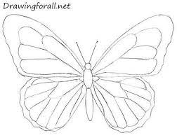 Drawing Butterfly Butterfly Painting How To Draw A Butterfly For Beginners Beginners Butterfl Butterfly Art Drawing Butterfly Painting Embroidered Canvas Art