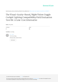 Pdf The Visual Acuity Based Night Vision Goggle Cockpit