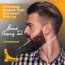 The Groomarang™ Beard Shaping Template & Beard Comb