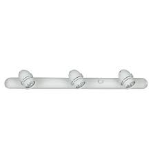 Hampton Bay 3 Light White Plug In Track Lighting Fixture Ep9090wh At The Home Depot Make Up Mirror Old School Backstage Style Bathroom Light Fixtures Track Lighting Fixtures Track Lighting