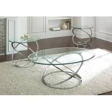 Ensemble De 3 Tables Basses Ashley Down Modern Glass Coffee Table Silver Coffee Table Modern Coffee Table Sets
