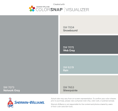It's a soft, stylish neutral that won't make your home look too cold and stark! Good Exterior Palette Sherwin Williams Network Gray Sw 7073 Snowbo Sherwin Williams Paint Colors Interior Paint Colors For Living Room House Paint Exterior