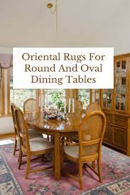 For kitchens, you should opt for a rug that leaves 6 inches of space between the cabinets and the edge of the rug. Oriental Rugs For Round And Oval Dining Tables Catalina Rug