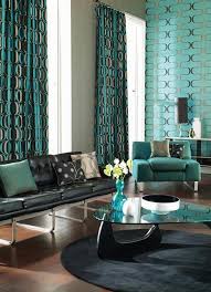 Living room decorating ideas with black leather furniture. Turquoise Curtains Great Ideas For Modern Decoration In Every Room Deavita