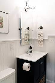 Sure, the bare necessities will always be required in this space—you can't be expected to get by without a sink, cabinets, and appliances—but their style and positioning can be the difference between preserving the past and embracing the present. Valspar The Perfect White Semi Gloss Wainscoting And Eggshell Walls Valspartheperfectwhite Farmhouse Interior Beautiful Homes Bathroom Update