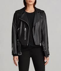 All Saints Womens Balfern Leather Biker Jacket Black 498 Best Leather Jackets Jackets For Women Leather Jackets Women