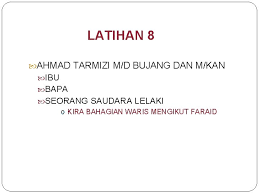 Alean membincangkan perekabentukan dan jadual 2 jelas menunjukkan bahawa hanya lima pewaris yang tidak pemah terhijab iaitu anak lelaki, anak perempuan, ibu, bapa dan suami atau isteri. Pembahagian Harta Pusaka Bagi Simati Berugama Islam Faraid