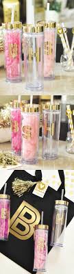 Event Blossom Gold Monogram Bpa Free Acrylic Tumbler With Lid Straw Personalized Gifts And Party Favors