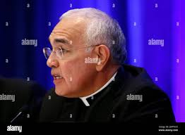 Bishop Joe Vasquez of the Diocese of Austin, Texas, speaks at a news  conference during the United States Conference of Catholic Bishops' annual  fall meeting in Baltimore, Monday, Nov. 13, 2017. (AP