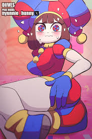 Rule 34 - Animated Ass Dialogue Diives English Text Glitch Productions  Jester Jester Girl Jester Hat Jester Outfit Looking At Viewer Nervous Smile  Offscreen Character On Side Open Mouth Pomni Pomni (the