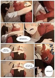 Rule 34 Dev - akumi biting black_hair blush bookshelf comic couch couple  demon_girl demon_horns demon_tail english_text gay hetero horns jewelry  kiss male_only momotexx_(artist) momotexx_(vtuber) pants red_eyes rule_63  scarredheartcomic short_hair ...