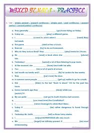 Mixed Tense Practice Grammar Practice Practices Worksheets Tenses