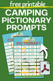 Here are some great pictionary word lists for adults you can incorporate in your next round of play. Fun Camping Charades And Pictionary Ideas And Printables