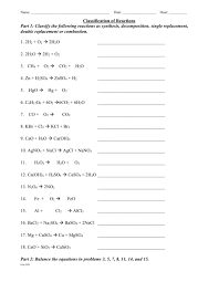 Maybe you would like to learn more about one of these? Classification Of Reactions Worksheet