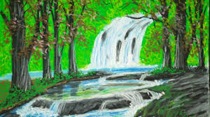 Drawing Of Nature Forest Fountain Lake With Oil Pastels Unique Oil Pas Landscape Drawings Oil Pastel Landscape Drawing Scenery Learn to draw a forest landscape for kids easy step by step tutorials. oil pastel landscape drawing scenery
