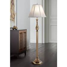 Polished brass floor lamp with opal glass globes. Stiffel Redondo Antique Brass Floor Lamp 1x452 Lamps Plus Brass Floor Lamp Traditional Floor Lamps Antique Brass Floor Lamp