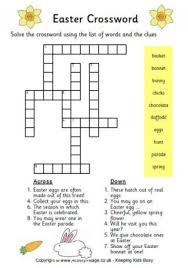 Easter Crossword Easy Easter Crossword Word Puzzles For Kids Easter Activities For Kids