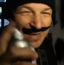 Les Mills billboard gets tagged by patriotic, moustachioed gym bandits