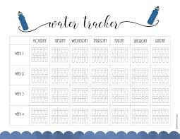 Water Intake Chart