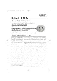 Environmental characteristics the xplorer optical smoke detector is unaffected by wind or supply wiring: Product Data Sheet Iq8quad O Td Tm Manualzz