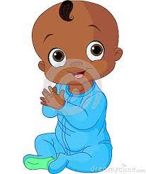 Cute Baby Boy Clapping Hands Baby Boy Art Baby Drawing Black Baby Boys