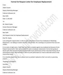 Secretary cover letter sample (text version). Letter Of Request For Employee Replacement Staff Recruitment Hr Letter Formats