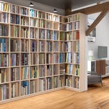 Solid wood veneer and plastic laminate: Custom Bookcases And Bookshelves Made To Measure Pickawood