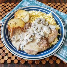 Champignon Rahm Schnitzel Cutlet Veal Or Pork With Mushroom Cream Sauce Mushroom Cream Sauces Schnitzel Recipes Recipes