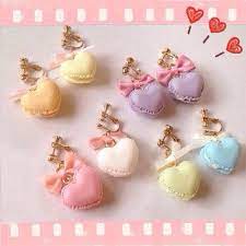 パステルカラー マカロンイヤリング ピアス両耳 cute polymer clay polymer clay crafts polymer clay charms