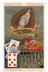 U S Playing Cards Calendar Page July 1891 Cards Calendar Pages Playing Cards