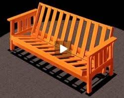 Futon Sofa Bed Craftsman Style Video Free Woodworking Plans Projects Patterns Wooden Sofas Seating Sitting Futon Bed Frames Wood Futon Frame Futon Frame