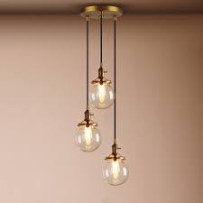 Contemporary Multi Lights Glass Globe Shade Pendant Light