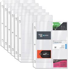 Find business card sleeve at staples and shop by desired features and customer ratings. Amazon Com 50 Box Clear Heavyweight Business Card Sleeve Pages Refill Pages 10 Pockets Per Sheet 3 Ring Business Card Binder Sheets By Better Office Products 50 Count Office Products
