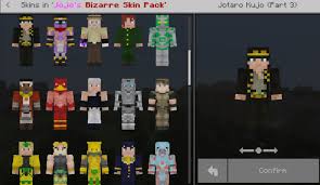 Download mcpe 1.17 caves & cliffs for free on android and discover new exciting types of ore blocks: Mcpe Bedrock Jojo S Bizarre Skin Pack Minecraft Skins Mcbedrock Forum