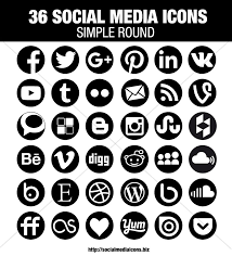 Round Social Media Icons Black Socialmediaicons