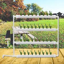 Wall Mounted Hydroponic Grow Kit Home Garden System Vegetable With Pump 36 Holes 4 Pipe Walmart Com