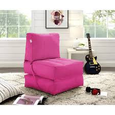 Buy fold out chair bed and get the best deals at the lowest prices on ebay! Loungie Cloudy Fuchsia Bean Bag Lounger Chair Convertible Nylon Foam Sleeper Bb143 28fc Hd The Home Depot