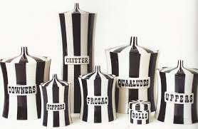 Black And White Striped Kitchen Canisters Vices Kitchen Canisters Jonathan Adler Adler Bathroom Canisters