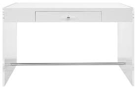 The audrey white lacquer desk, gold glam office desk, modern chic contemporary desk is perfect for any modern or contemporary room. Worlds Away Lennon White Lacquer Desk Contemporary Desks And Hutches By Matthew Izzo Houzz
