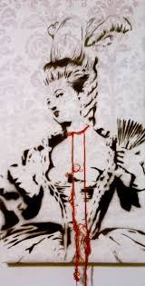 Marie Antoinette Painting 12x30x2 5 Swarovski Crystal Vrsn Original Painting Mixed Artwork French Versailles Stencil Acrylic Sp Art Painting Original Paintings