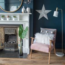 Check spelling or type a new query. Living Room Makeover With Dark Blue Walls Pink Sofa And Gold Accessories