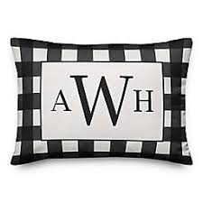The bold pattern has a retro feel to it, but this lumbar pillow has a crisp, fresh attitude. Black White Outdoor Pillows Bed Bath Beyond