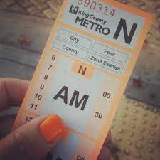 Bus Ticket And Nails Matchin Public Transport Bus Tickets King County