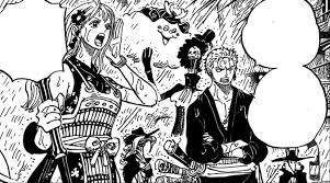 Onigashima has to have been built on a steep incline for the ground under the treasure repository to start so high above sea level. Concelot Giovanni Zeus Nami Et Zoro Wano Kuni Zoro One Piece Zoro Zeus